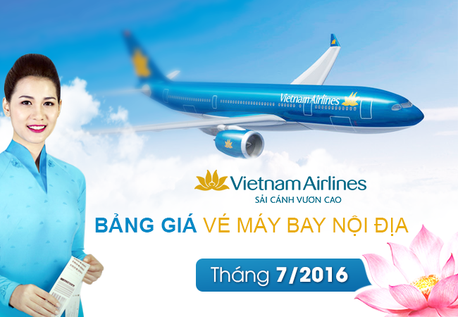 Vietnam Airlines cập nhật bảng giá vé máy bay nội địa T7/2016