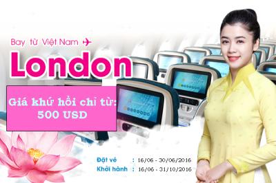 Khuyến mãi hấp dẫn của Vietnam Airlines hành trình đến London