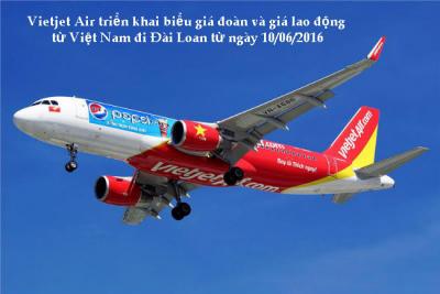 Vietjet Air triển khai biểu giá đoàn và giá lao động từ Việt Nam đi Đài Loan