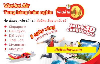 Săn vé 0 đồng đi quốc tế cùng Vietjet Air