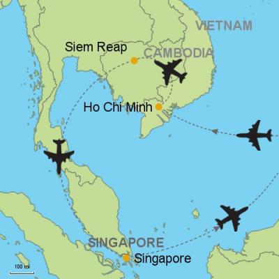 Bay Siem Reap, Singapore cực tiết kiệm với vé khuyến mại chỉ từ 50 USD của Vietnam Airlines