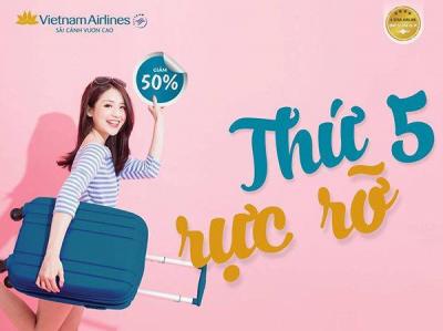 GIẢM 50% GIÁ VÉ MÁY BAY VNA - RỰC RỠ NGÀY THỨ 5 HÀNG TUẦN