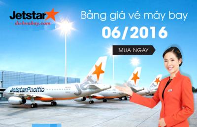 Jetstar cập nhật bảng giá vé máy bay T6/2016