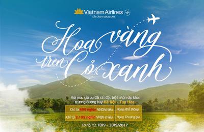 Vietnam Airlines khai trương đường bay mới Hà Nội – Tuy Hòa giá chỉ 499.000đ