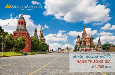 Vietnam Airlines khuyến mại vé Thương gia tới Moscow chỉ từ 1.705 USD KHỨ HỒI