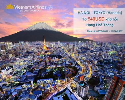 Trải nghiệm mùa hè nước Nhật với vé khuyến mại chỉ từ 540 USD KHỨ HỒI của Vietnam Airlines