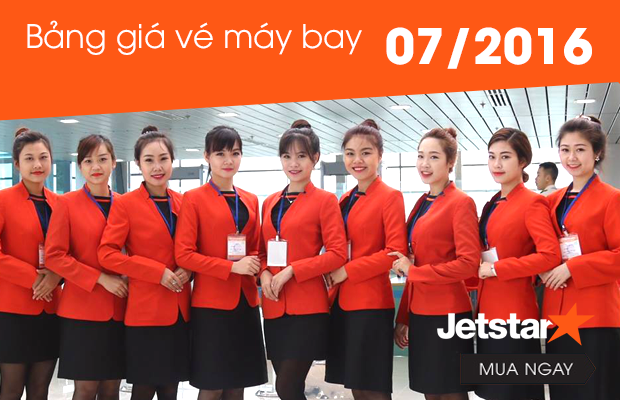 bảng giá tháng 7 của Jetstar