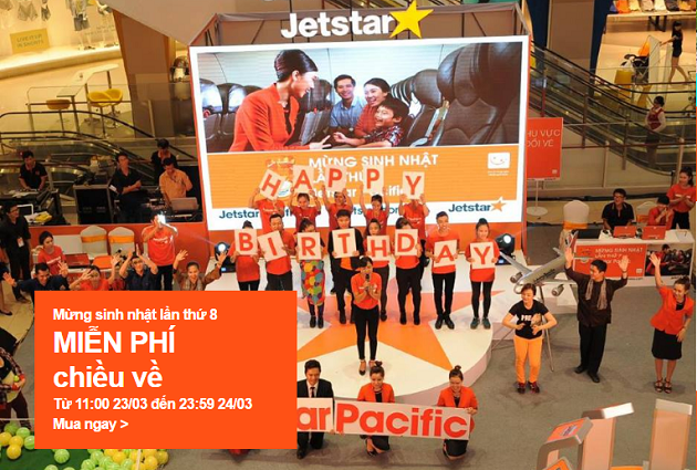 Jetstar khuyến mại giá vé 0 đồng