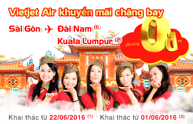 Vé máy bay giá rẻ của Vietjet Air