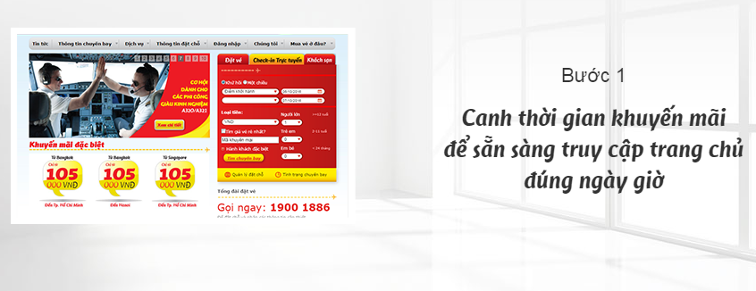 Cách thức săn vé máy bay giá rẻ của Vietjet