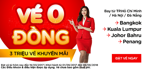 Vé máy bay giá rẻ của Air Asia